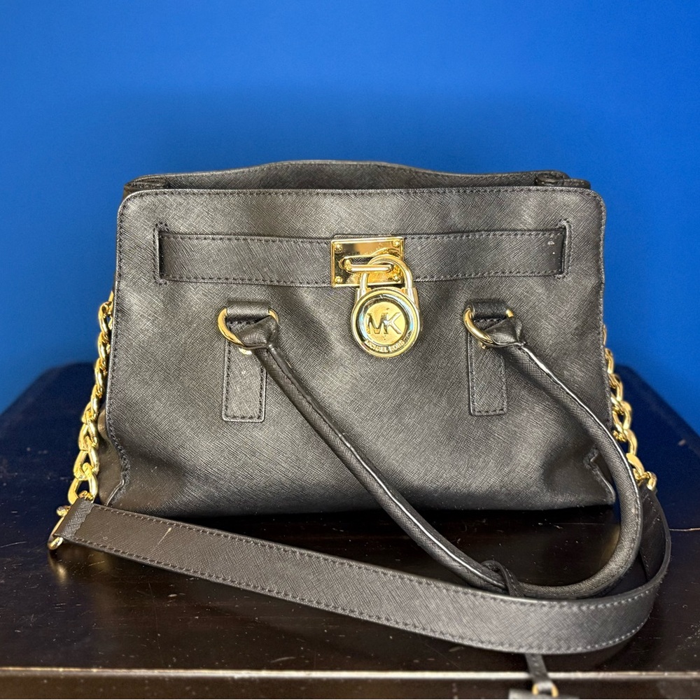 Michael Kors Black and Gold Women's Bag